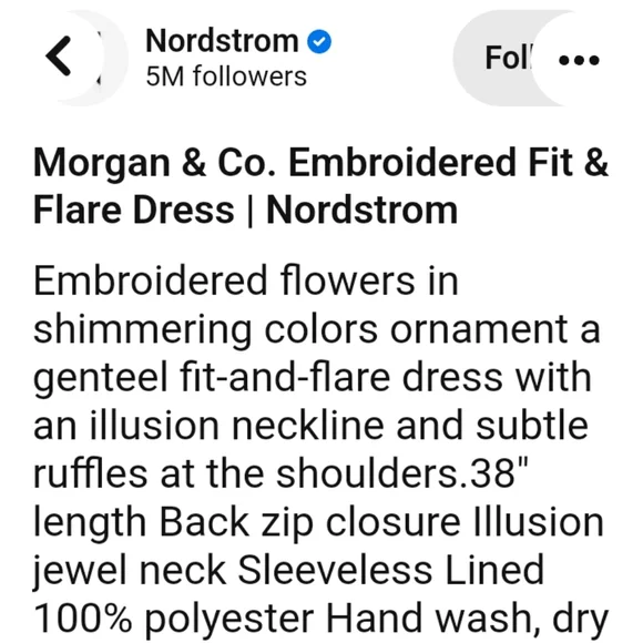 Morgan & Co's Embroidered Fit and Flare Dress - Picture 7 of 7